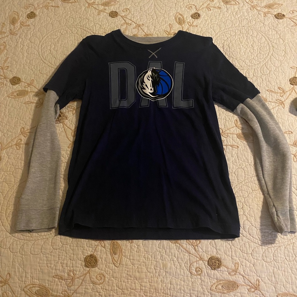 Adidas Blue and Gray Long Sleeve Shirt
